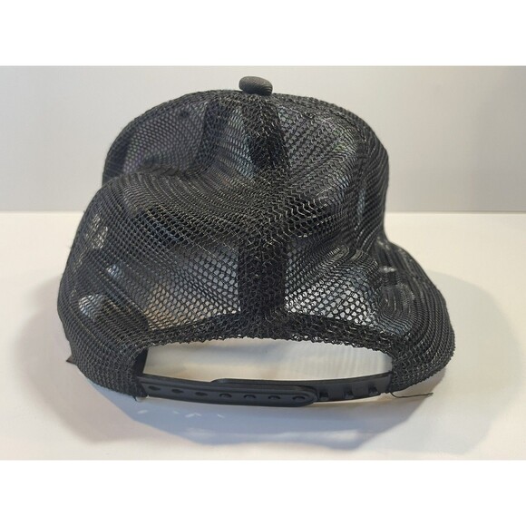 Surfing Skillz Hat H&M Black Trucker Mesh SnapBack Beach Palm Trees Blue Purple - Picture 5 of 10